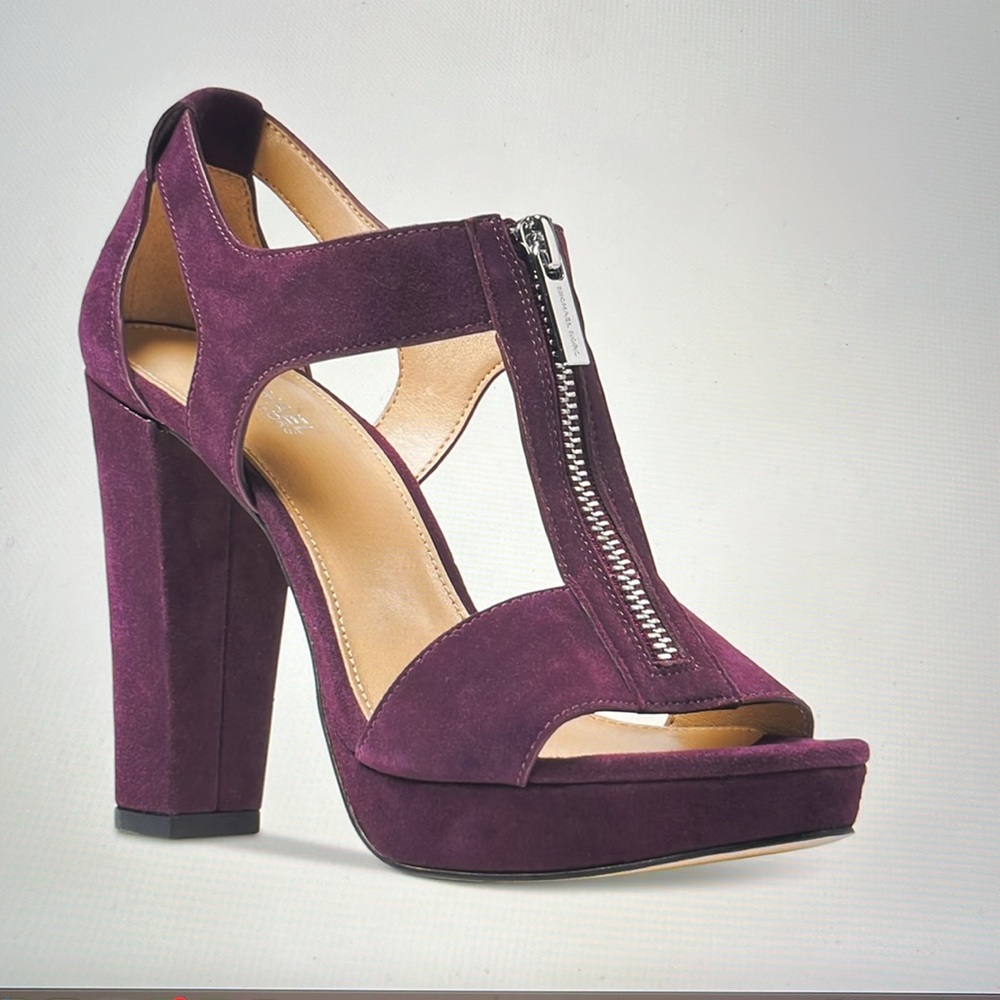 Michael Kors Berkeley sandal, purple suede